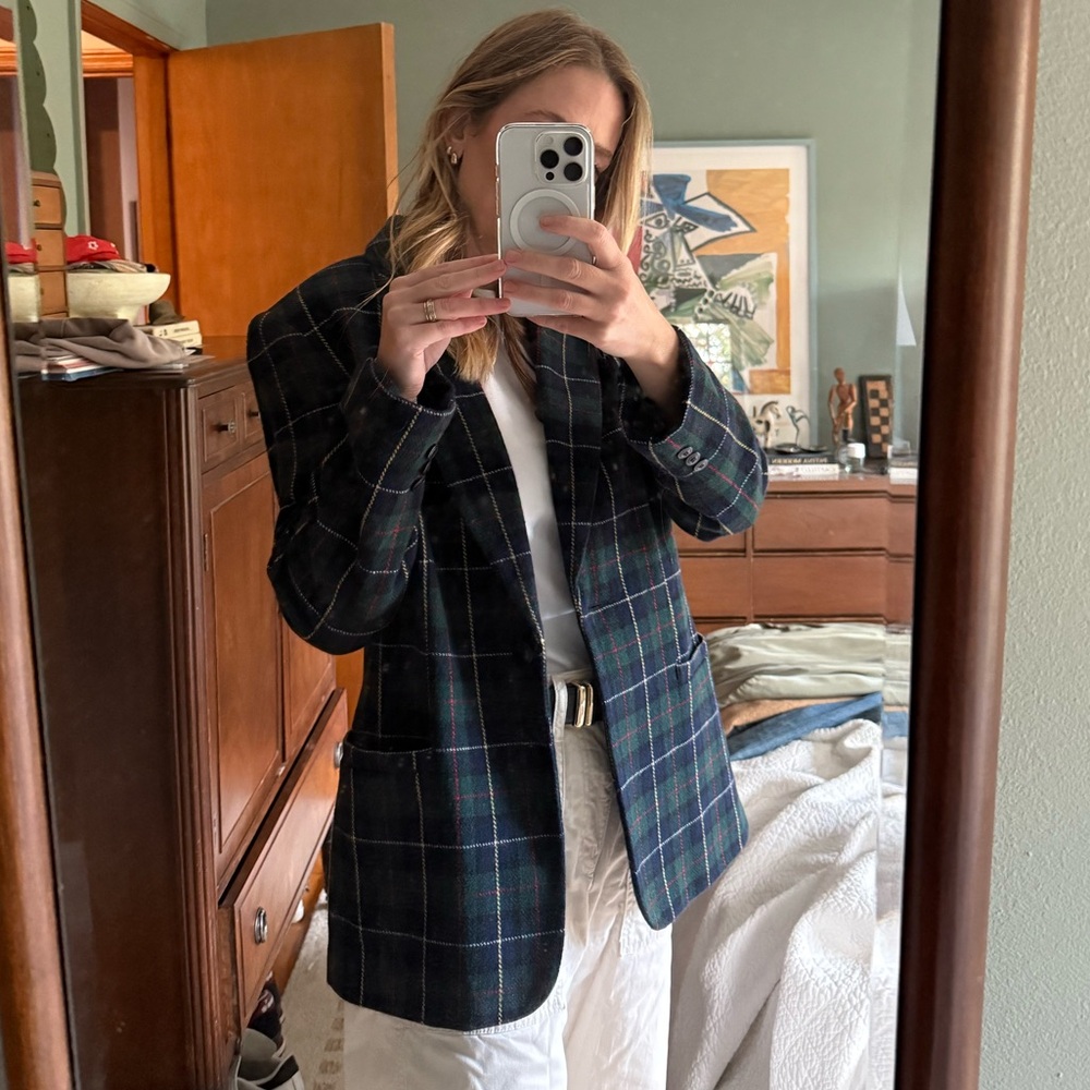 Vintage Plaid Blazer